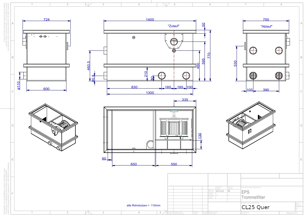 EPS CL25 Quer Combi-Trommelfilter — Ansicht 9